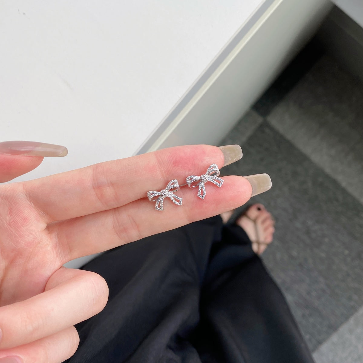 [Okajuri Jewelry]Dainty Bow Shape Earrings