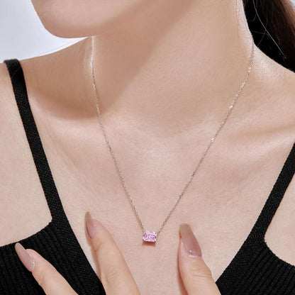 [Okajuri Jewelry]Luxurious Square Shape Colorful Necalack