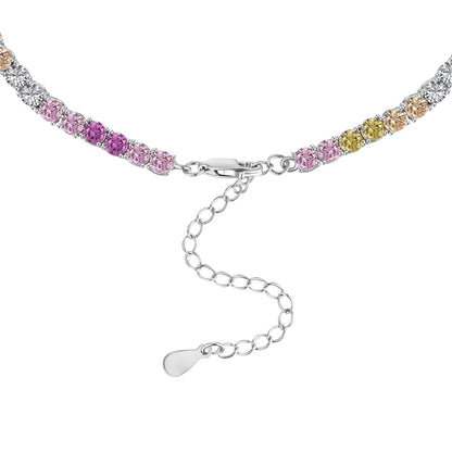 [Okajuri Jewelry]Delicate Colorful Tennis Necklace