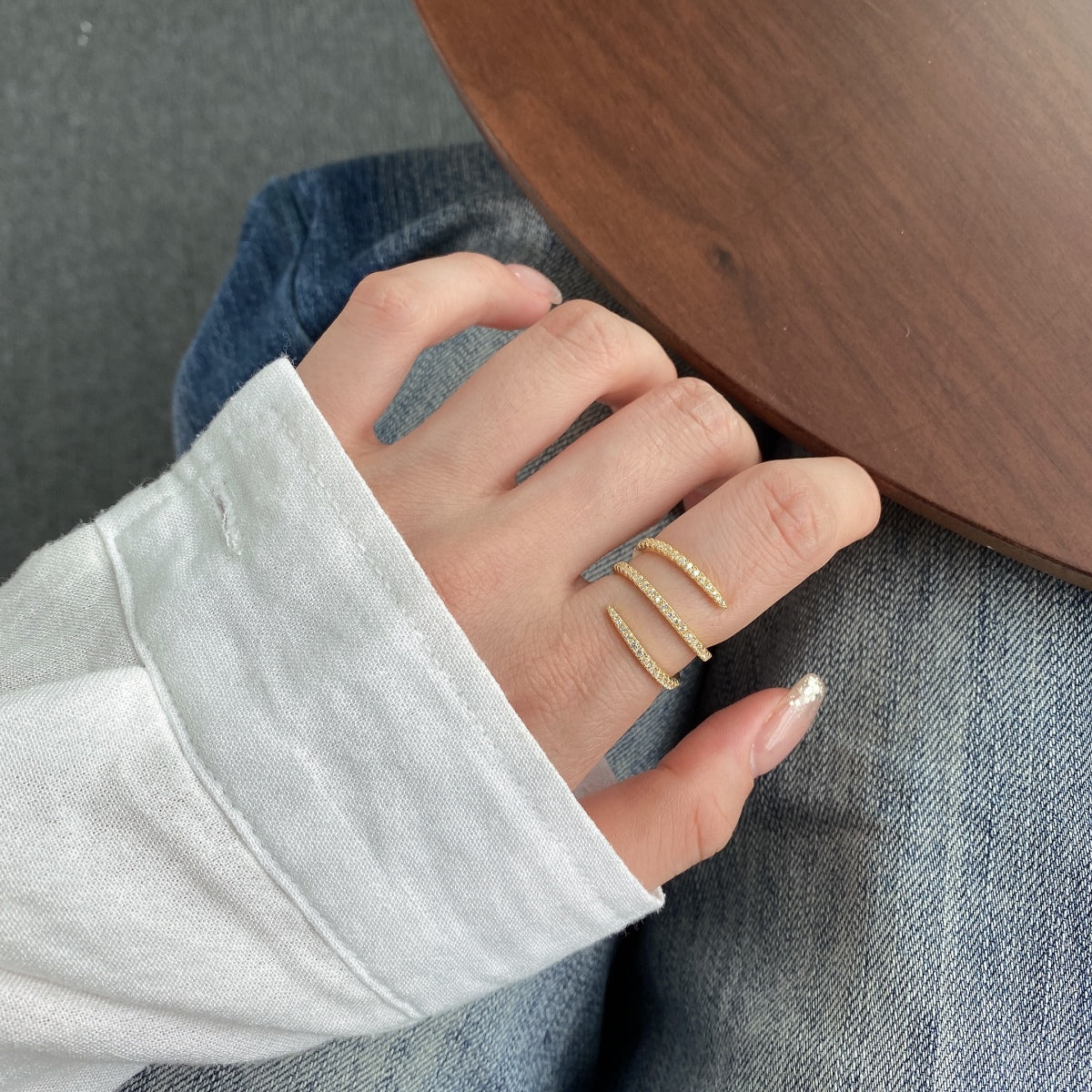 [Okajuri Jewelry]Unique Vibrant Entangle Daily Ring