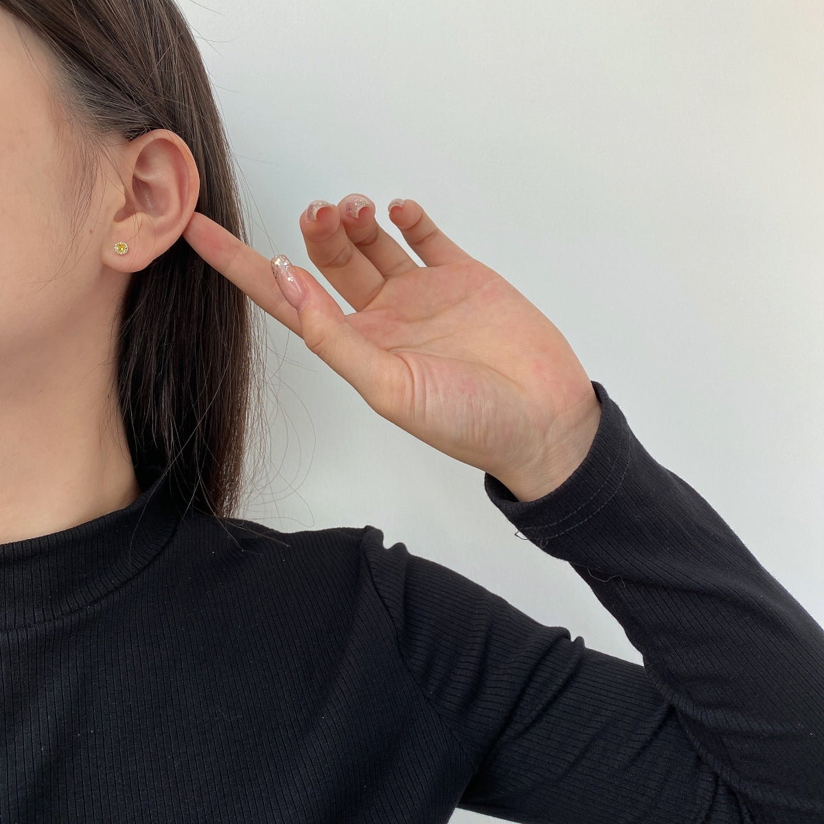 [Okajuri Jewelry]Sparkling Colorful Round Shape Earrings