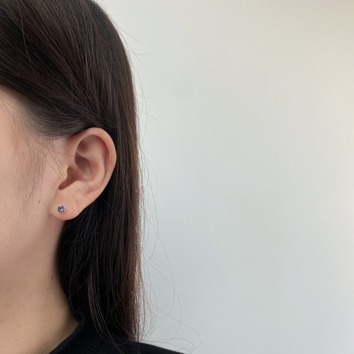 [Okajuri Jewelry]Sparkling Colorful Round Shape Earrings