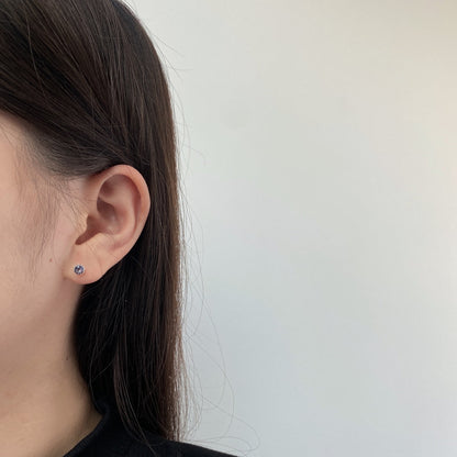 [Okajuri Jewelry]Sparkling Colorful Round Shape Earrings