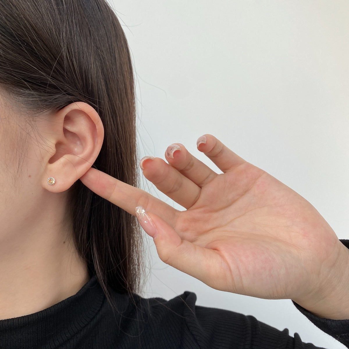 [Okajuri Jewelry]Sparkling Colorful Round Shape Earrings