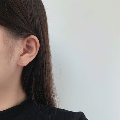 [Okajuri Jewelry]Sparkling Colorful Round Shape Earrings