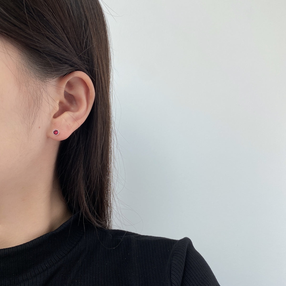 [Okajuri Jewelry]Sparkling Colorful Round Shape Earrings