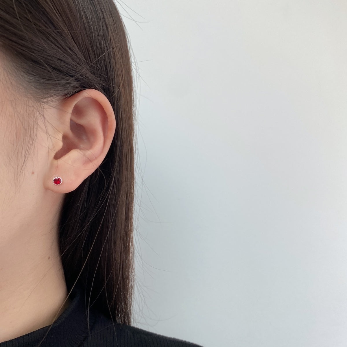 [Okajuri Jewelry]Sparkling Colorful Round Shape Earrings