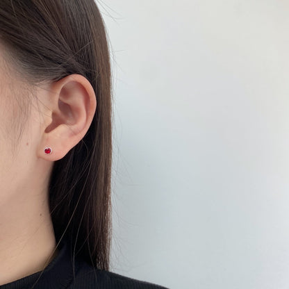 [Okajuri Jewelry]Sparkling Colorful Round Shape Earrings