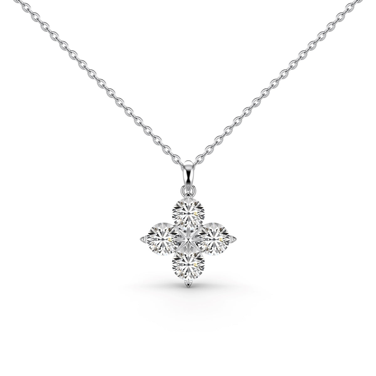 [Okajuri Jewelry]Four-Leaf Clover And Eight-Pointed Star Necklace