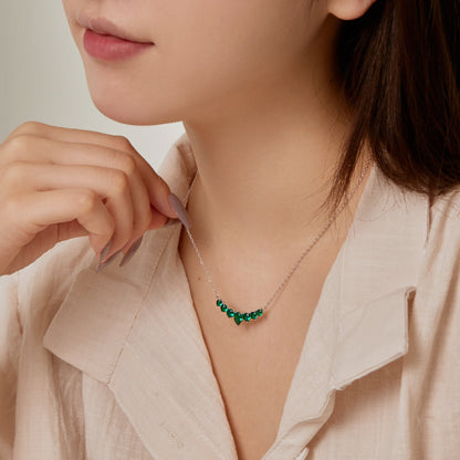 [Okajuri Jewelry]Dainty Colorful Heart Necklace