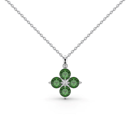 [Okajuri Jewelry]Four-Leaf Clover And Eight-Pointed Star Necklace