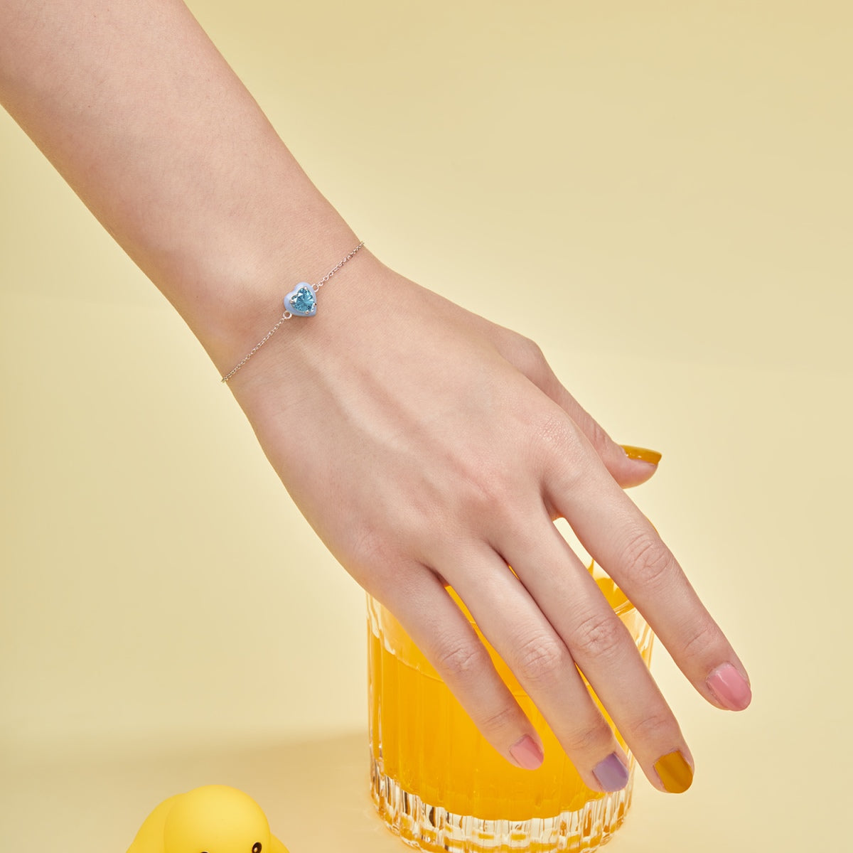 [Okajuri Jewelry]Sparkling Romantic Heart Shape Lover Bracelet