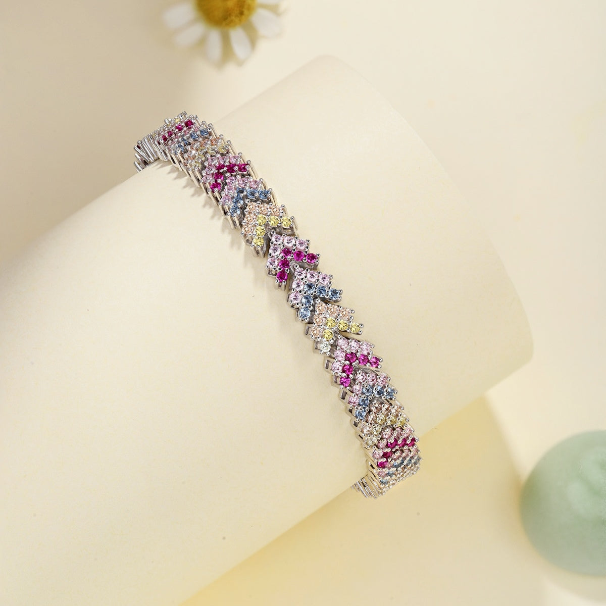 [Okajuri Jewelry]Ornate Sparkling Round Cut Party Bracelet