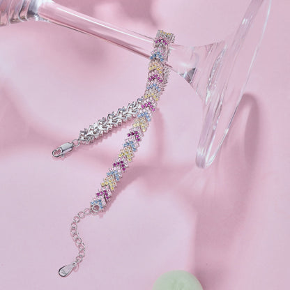 [Okajuri Jewelry]Ornate Sparkling Round Cut Party Bracelet