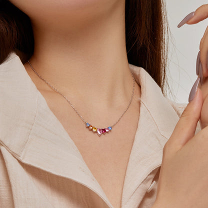 [Okajuri Jewelry]Dainty Colorful Heart Necklace