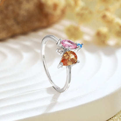 [Okajuri Jewelry]Radiant Colorful Multi Cut Daily Ring