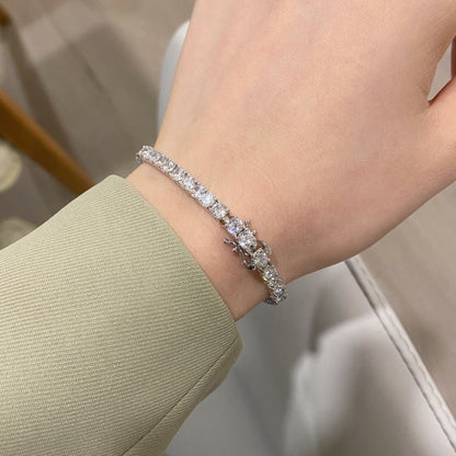 [Okajuri Jewelry]Luxurious Ornate Round Cut Tennis Bracelet