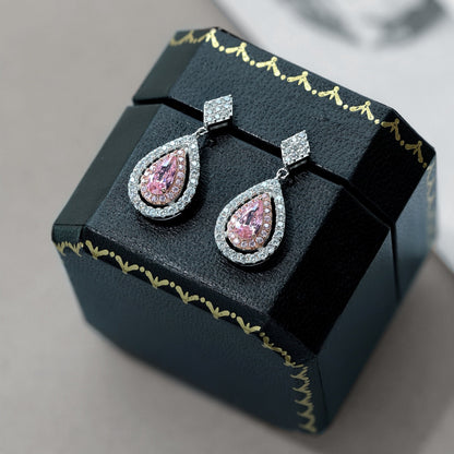 [Okajuri Jewelry]Ornate Delicate Water Drop Shape Banquet Earrings