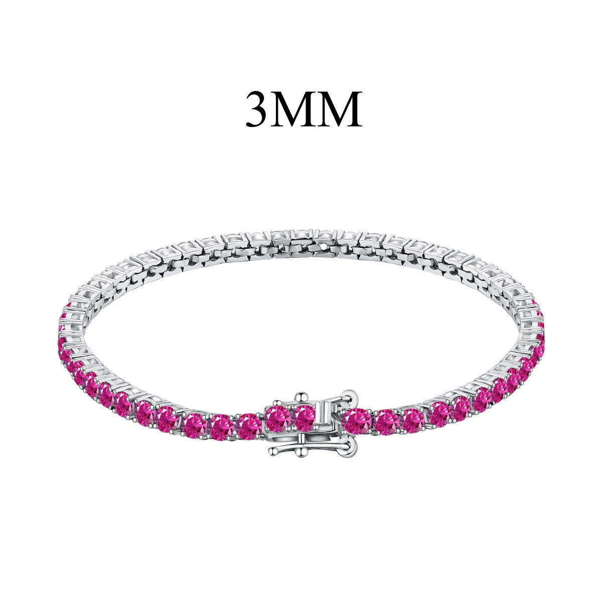 [Okajuri Jewelry]Radiant Colorful Round Cut Party Bracelet