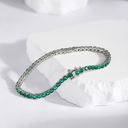 [Okajuri Jewelry]Radiant Colorful Round Cut Party Bracelet