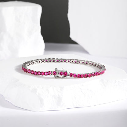 [Okajuri Jewelry]Radiant Colorful Round Cut Party Bracelet