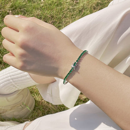 [Okajuri Jewelry]Radiant Colorful Round Cut Party Bracelet