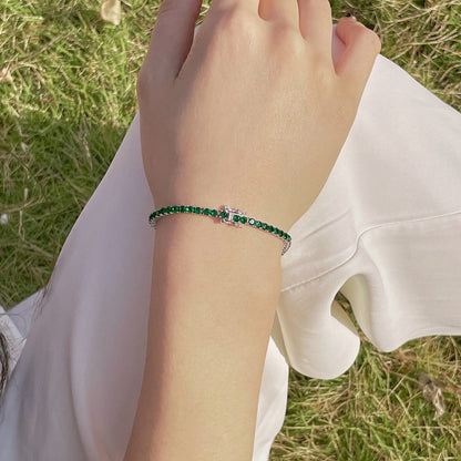 [Okajuri Jewelry]Radiant Colorful Round Cut Party Bracelet