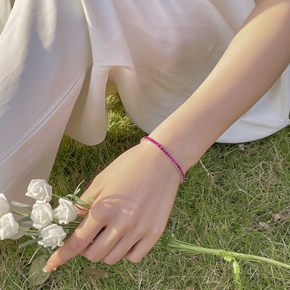 [Okajuri Jewelry]Radiant Colorful Round Cut Party Bracelet