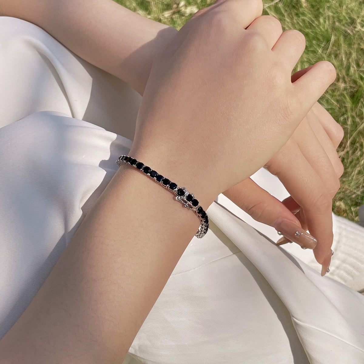 [Okajuri Jewelry]Radiant Colorful Round Cut Party Bracelet