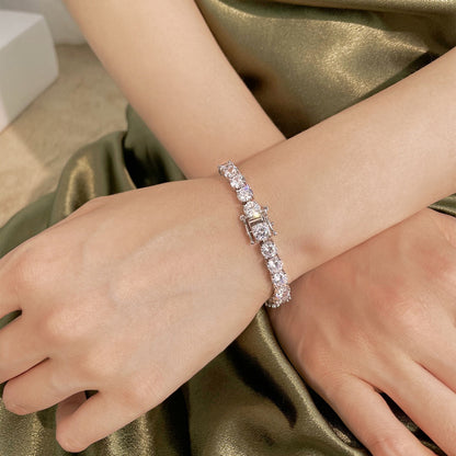 [Okajuri Jewelry]0.75 Carat Dazzling Round Cut Wedding Bracelet