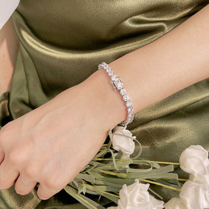 [Okajuri Jewelry]Ornate Sparkling Round Cut Wedding Bracelet