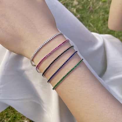 [Okajuri Jewelry]Radiant Colorful Round Cut Party Bracelet