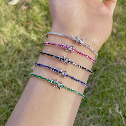 [Okajuri Jewelry]Radiant Colorful Round Cut Party Bracelet