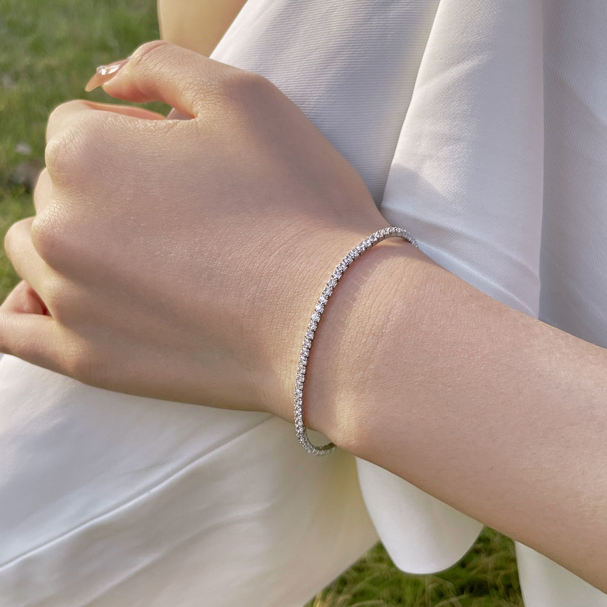 [Okajuri Jewelry]Radiant Colorful Round Cut Party Bracelet