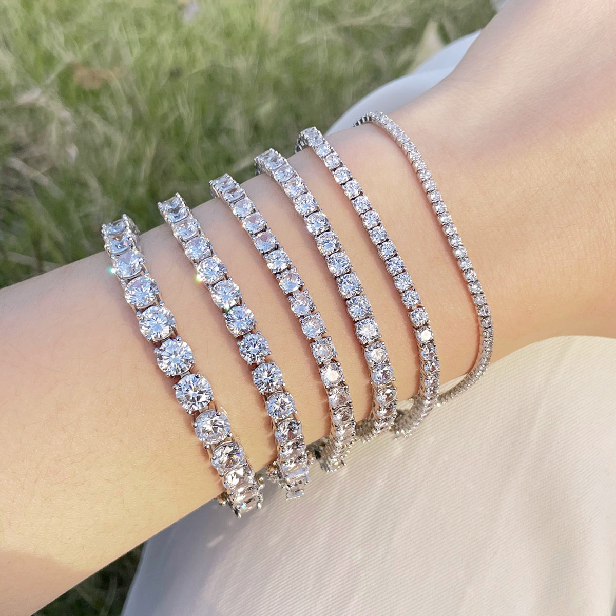 [Okajuri Jewelry]Luxurious Ornate Round Cut Tennis Bracelet