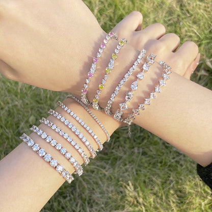 [Okajuri Jewelry]Luxurious Ornate Round Cut Tennis Bracelet