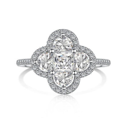 [Okajuri Jewelry]Luxurious Eternity Flower Shape Banquet Ring