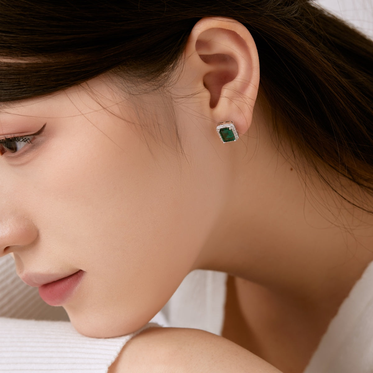 [Okajuri Jewelry]Luxurious Dainty Emerald Cut Banquet Earrings