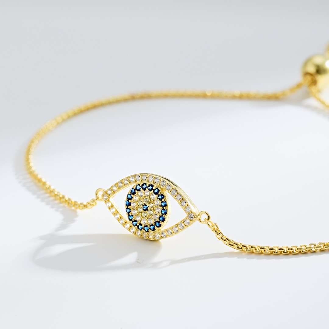 [Okajuri Jewelry]Dazzling Eye Shape Necklace