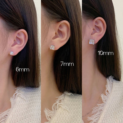 [Okajuri Jewelry]Delicate Square Shape Earrings