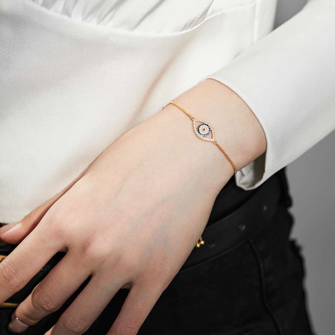 [Okajuri Jewelry]Dazzling Eye Shape Necklace