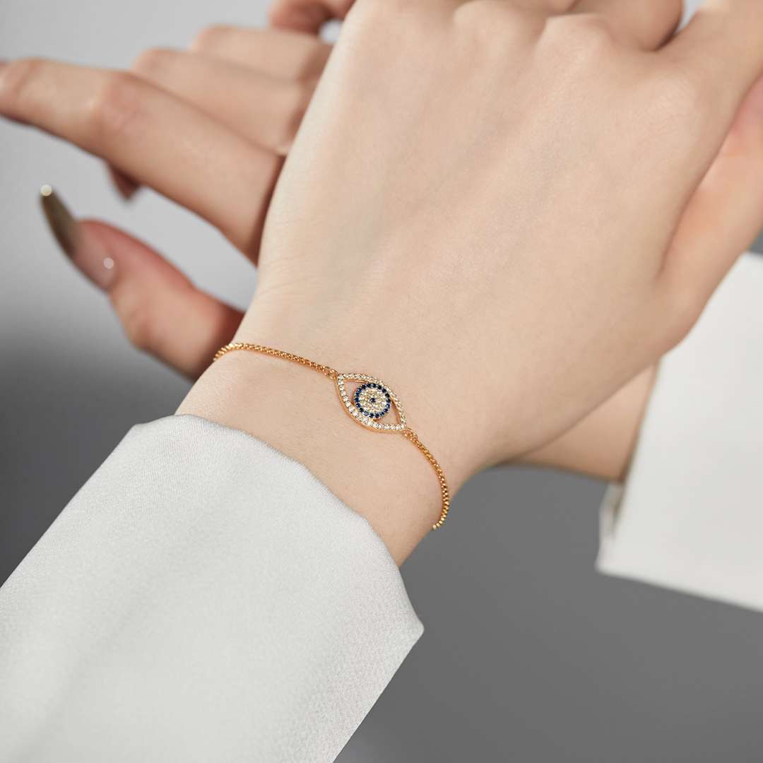 [Okajuri Jewelry]Dazzling Eye Shape Necklace