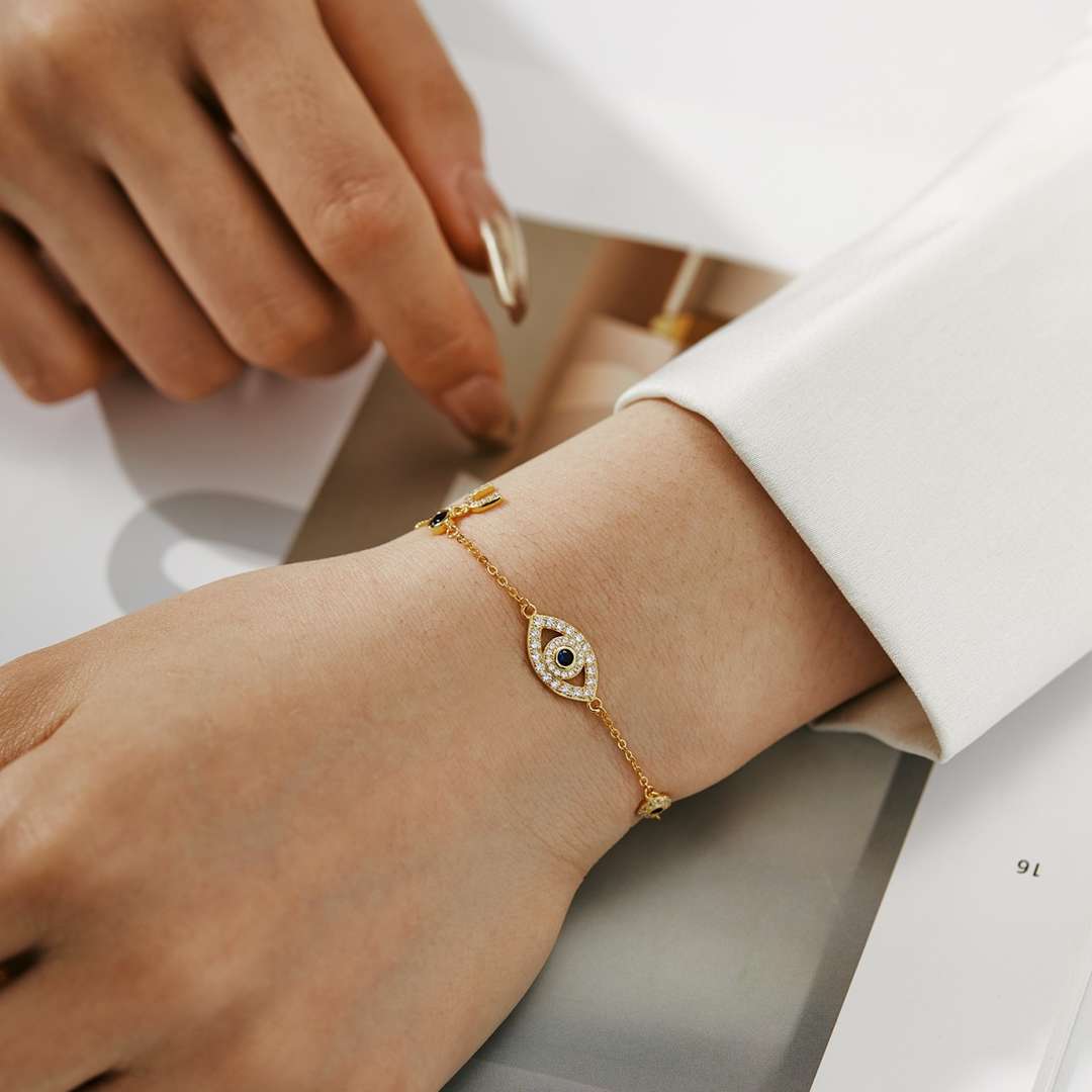 [Okajuri Jewelry]Dainty Eye Shape Necklace