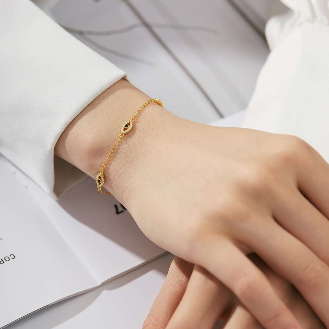 [Okajuri Jewelry]Evil Eye Shape Pendent Necklace