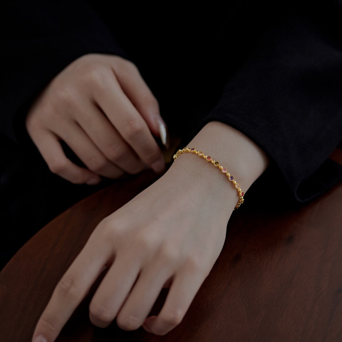 [Okajuri Jewelry]Sparkling Exquisite Round Cut Party Bracelet