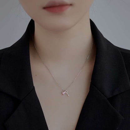 [Okajuri Jewelry]Unique Heart Shape Key Pendent Necklace