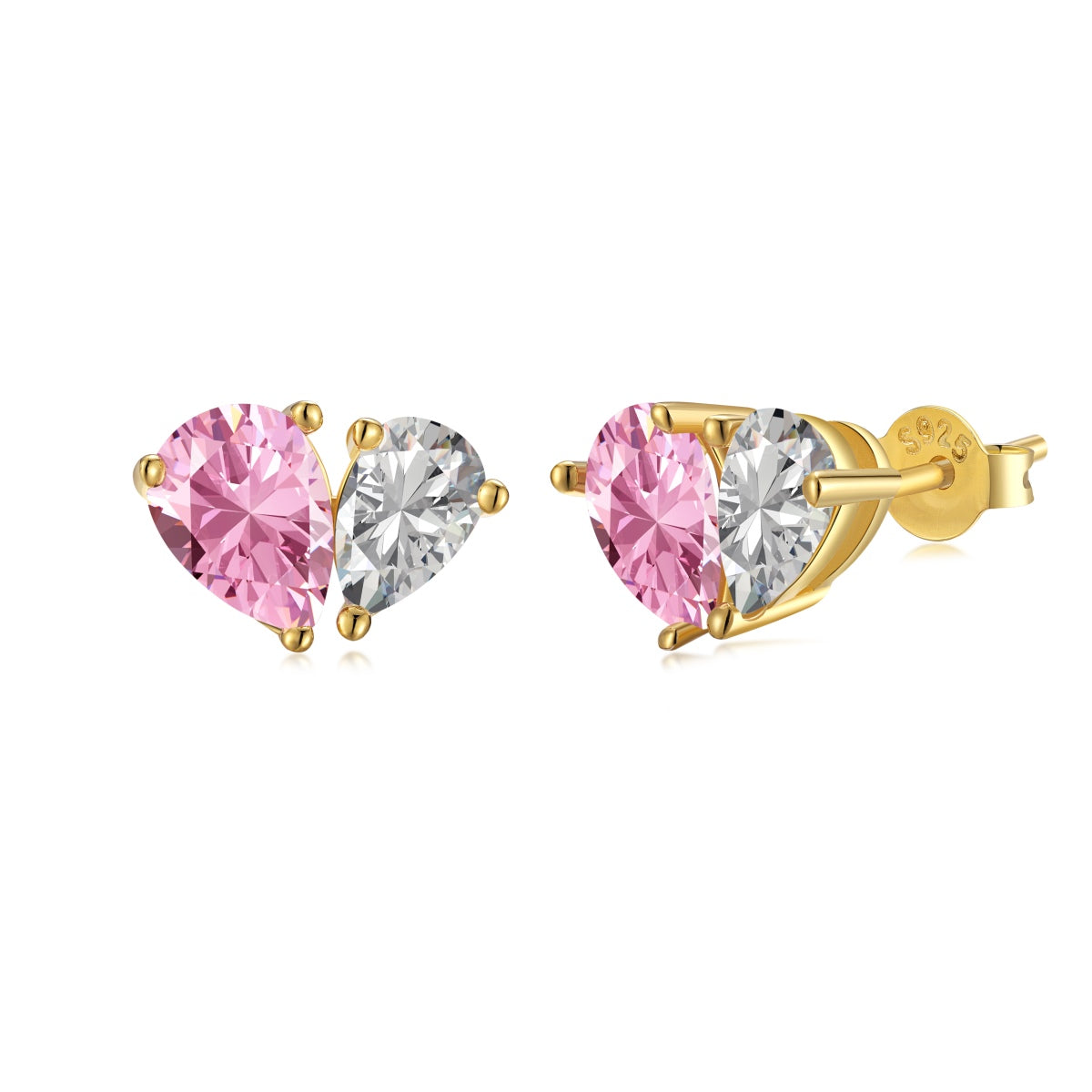 [Okajuri Jewelry]Dazzling Elegant Heart Cut Lover Earrings