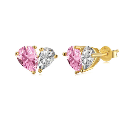 [Okajuri Jewelry]Dazzling Elegant Heart Cut Lover Earrings