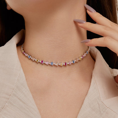 [Okajuri Jewelry]Radiant Colorful Rainbow Necklace