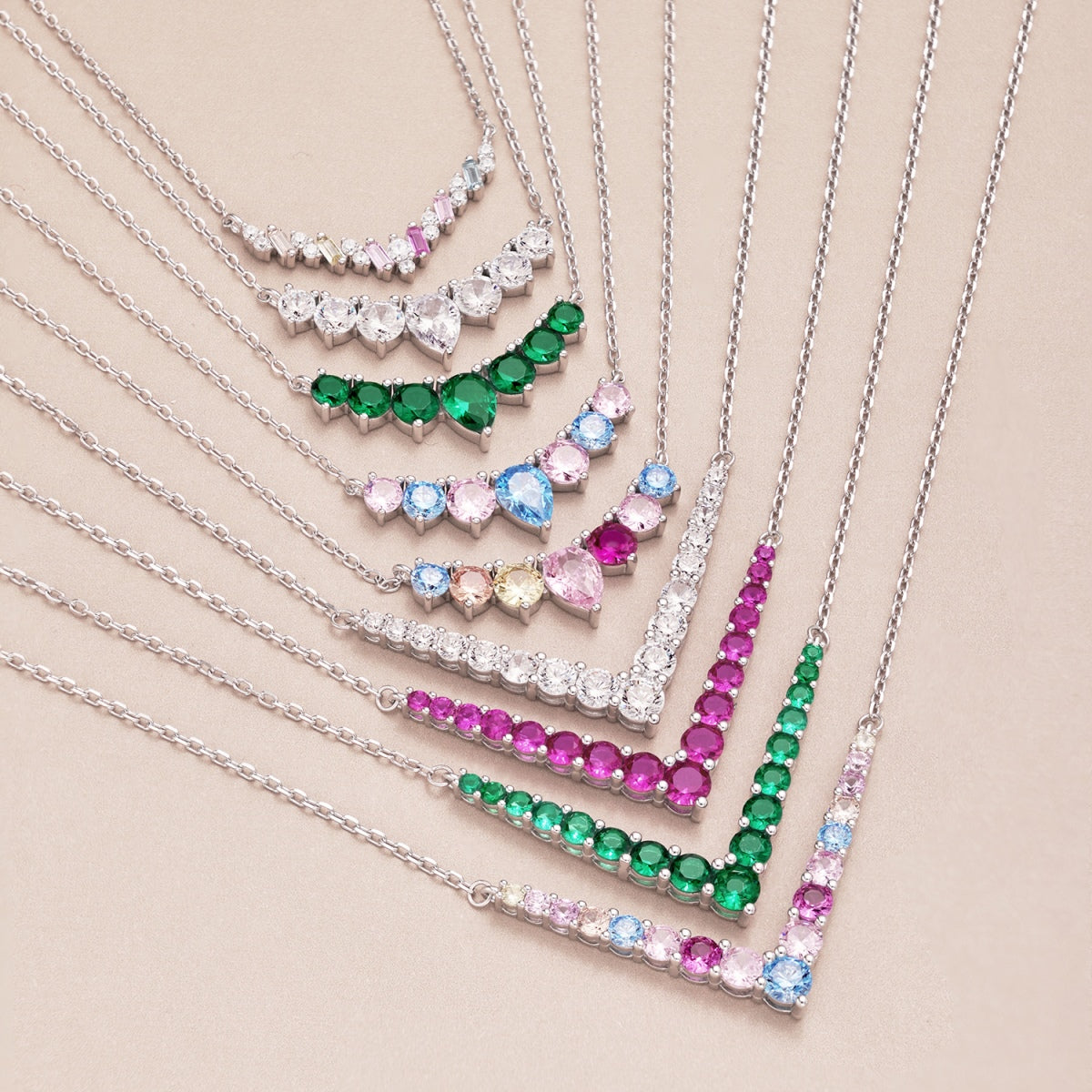 [Okajuri Jewelry]Dainty Colorful Heart Necklace